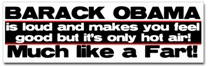Obama Fart Sticker (Bumper)