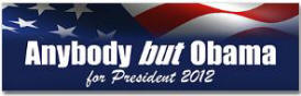 Anybody But Obama Sticker (Bumper 10 pk)