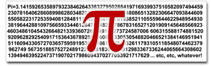 Pi = 3.1415926535897932384626 Sticker (Bumper)